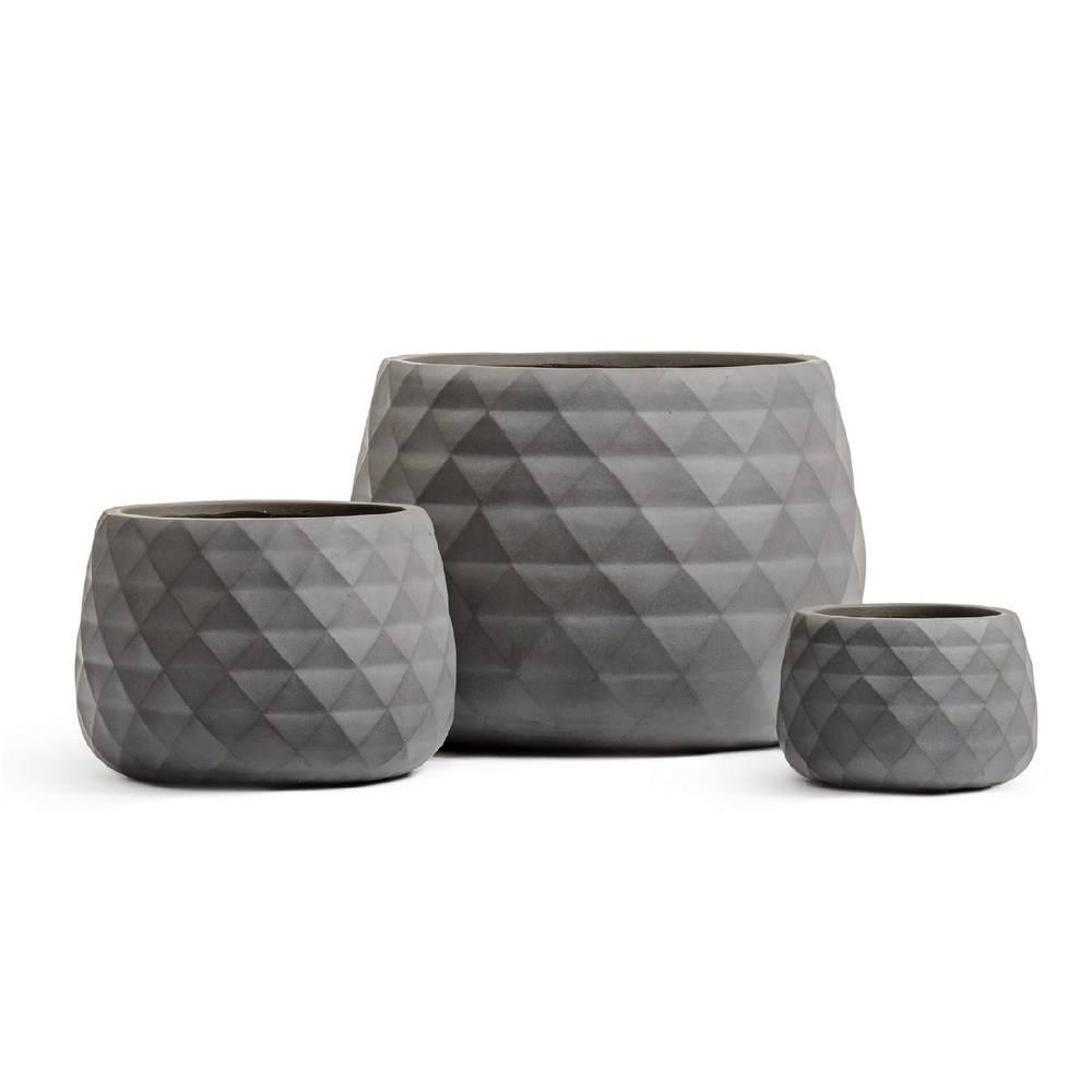 Кашпо TREEZ ERGO Diamond Низкая чаша Мокко - д.35см выс.24 см