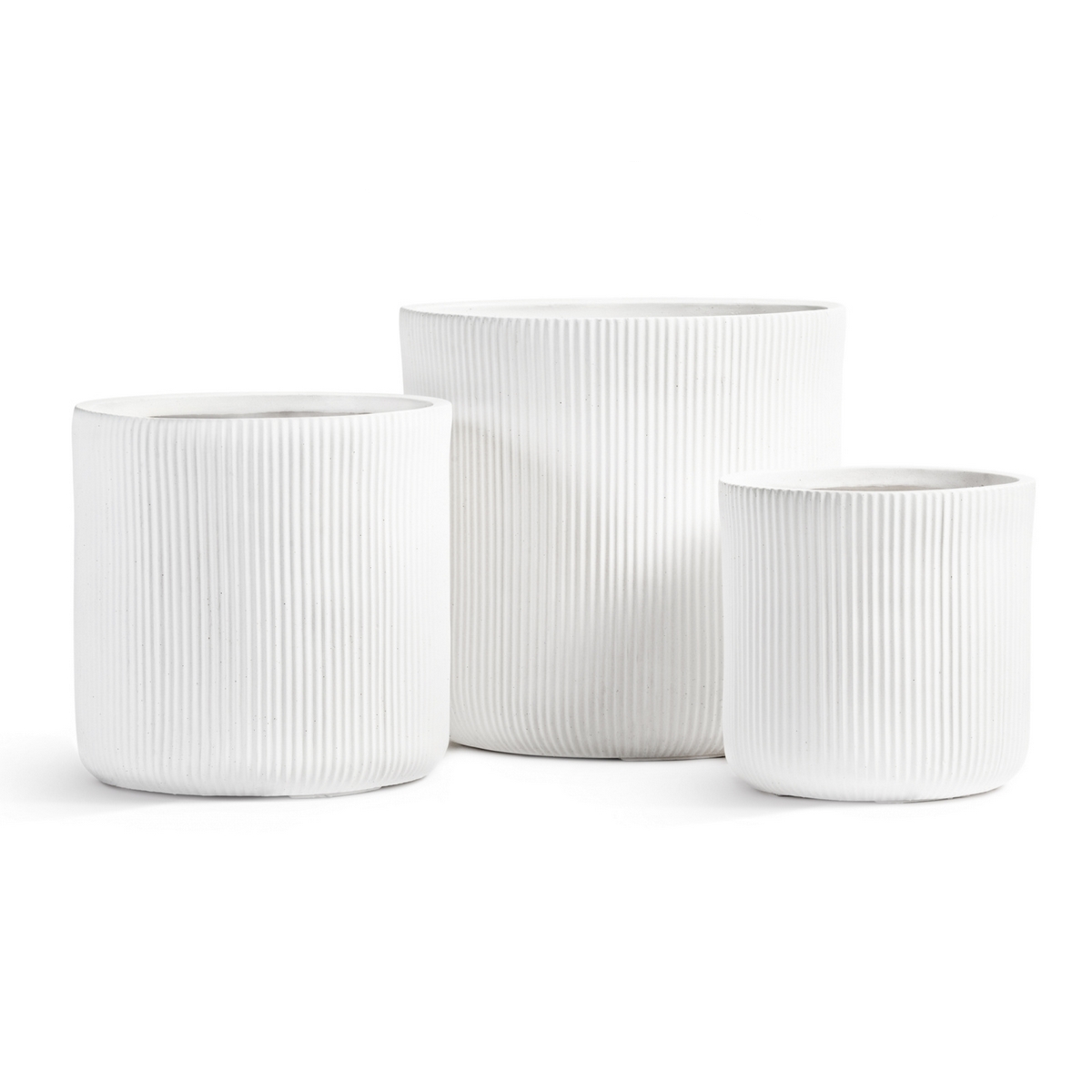 Кашпо Treez Ergo Jet Цилиндр Белый камень - 30 x 30