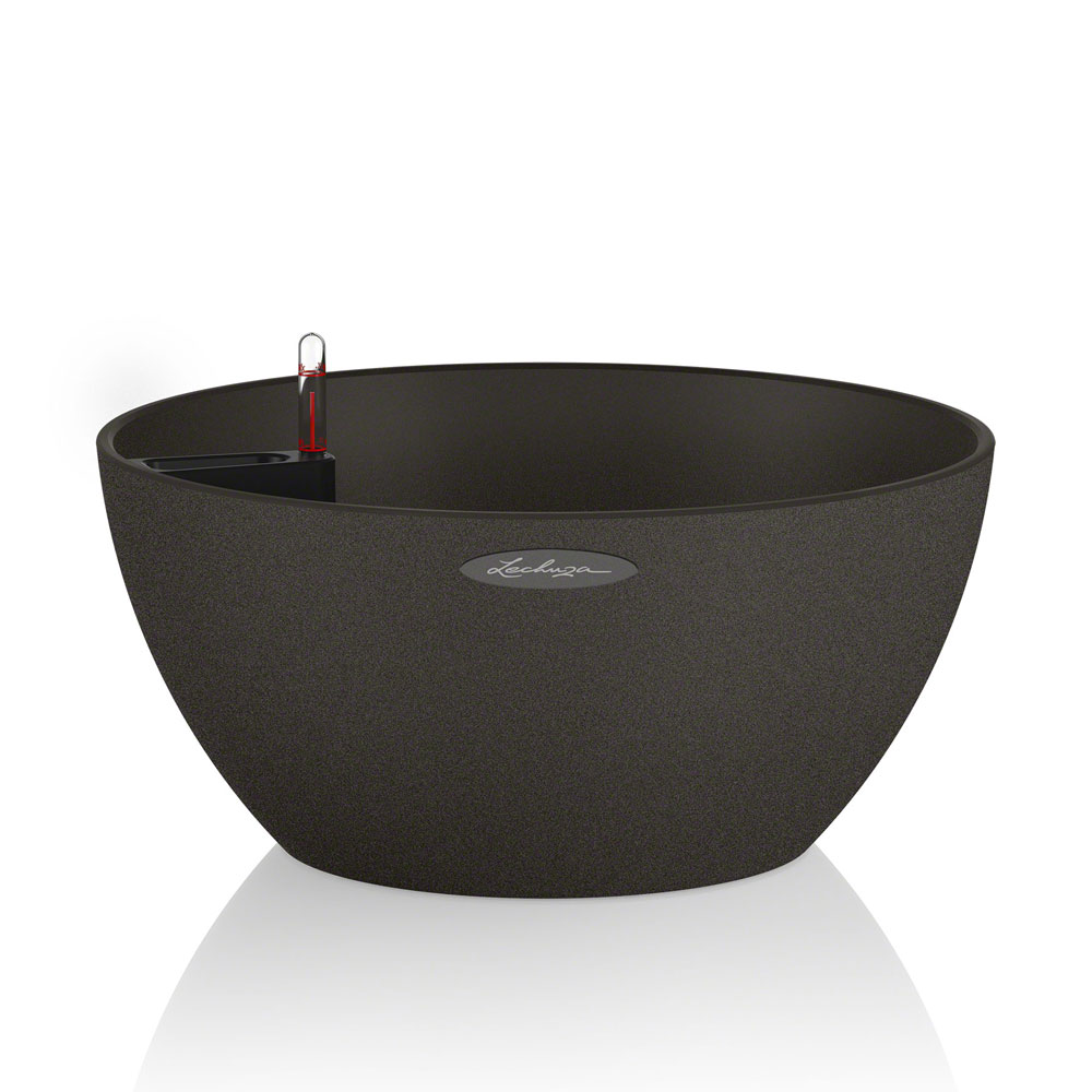 Кашпо Cubeto Color - графитовый черный, 30 x 13