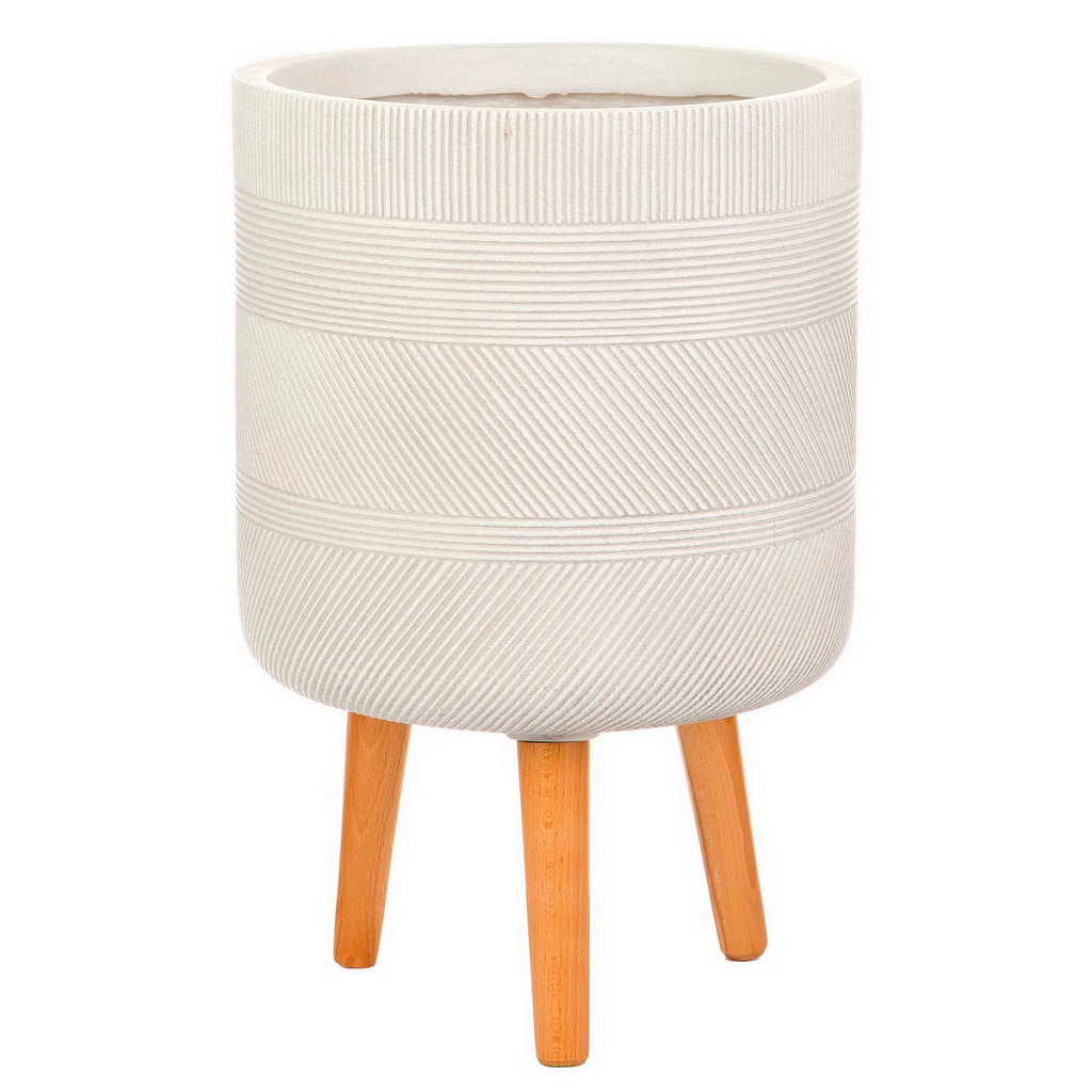 Кашпо Страйп Круглое с Подставкой,