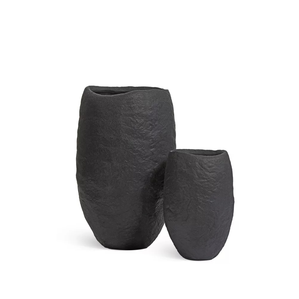 Кашпо TREEZ Effectory Organic Высокая чаша Темно-серый камень