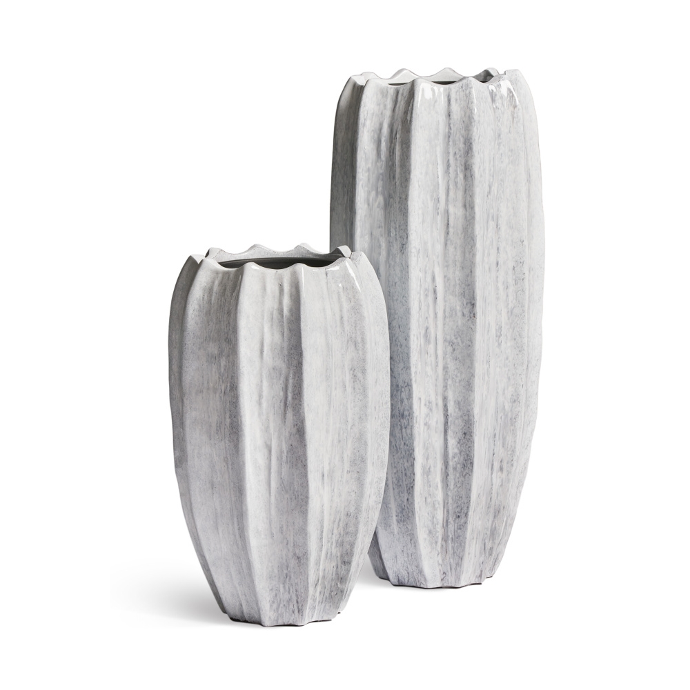 Кашпо TREEZ Effectory Aura Высокая Кашпо-ваза Жемчужный лак