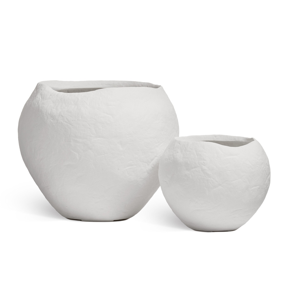 Кашпо TREEZ Effectory Organic Сфера Белый камень