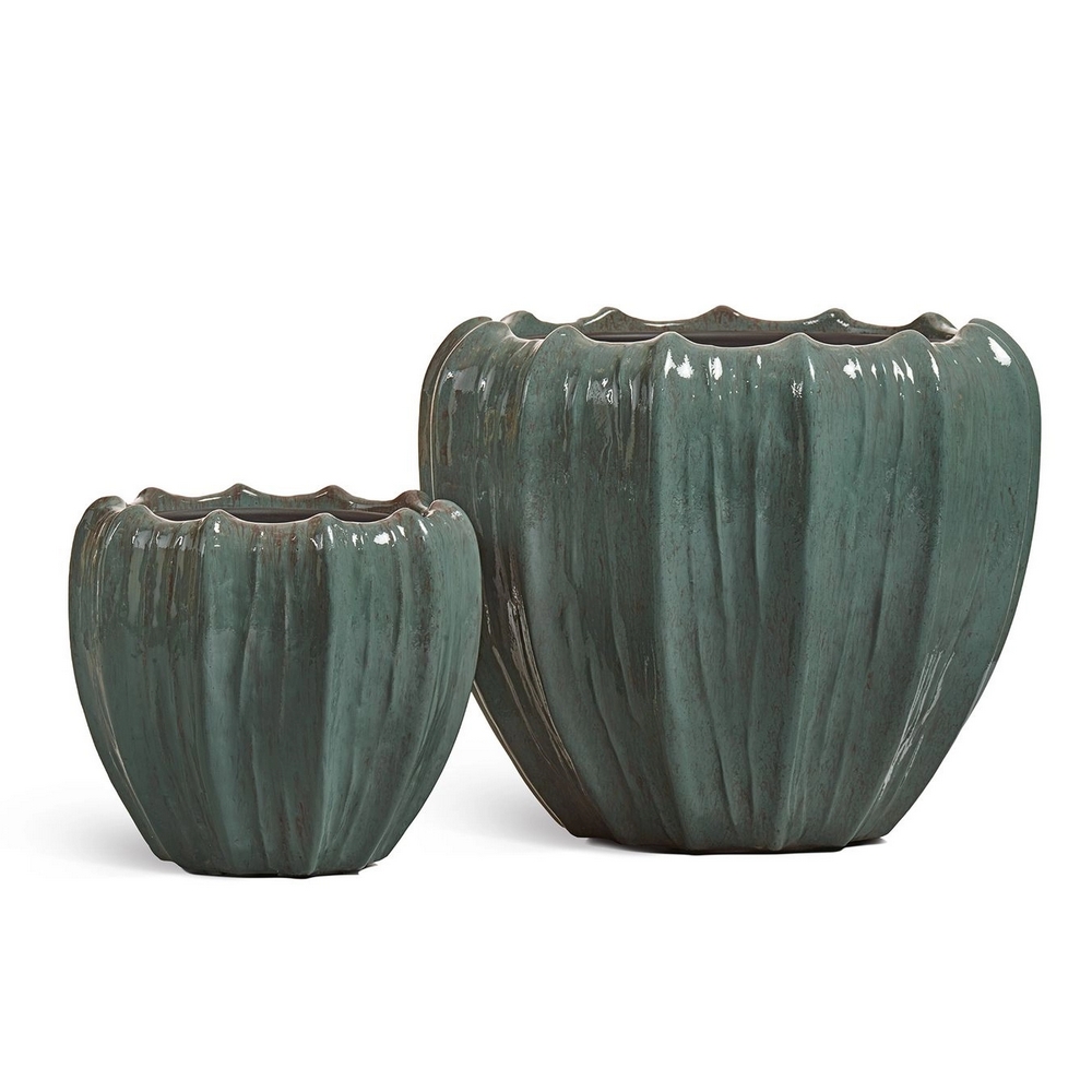 Кашпо TREEZ Effectory - Aura - Чаша - Изумрудный лак